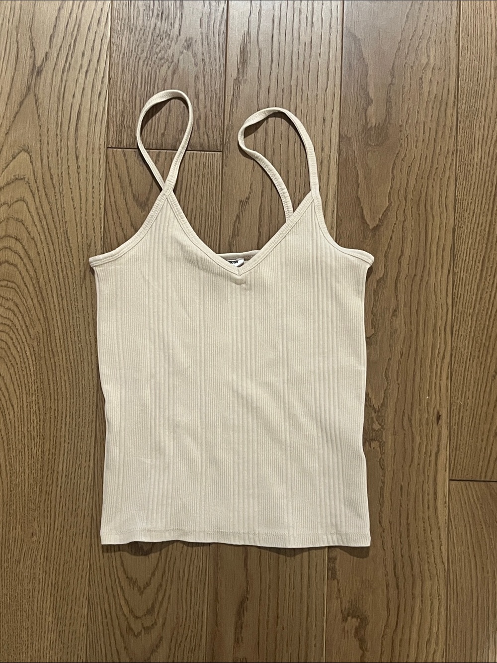 Cotton On Cream Ribbed V-Neck Camisole Tank
